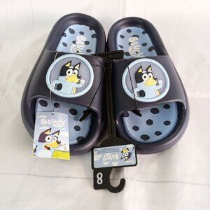 Ground Up Bluey Bandit Men’s Comfort Slide Sandals Blue Size 8 Brand New